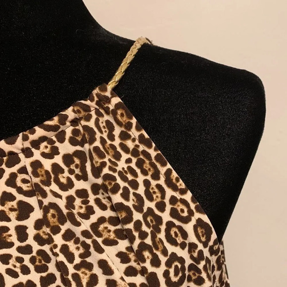 MICHAEL by MICHAEL KORS NWOT Cheetah Print Cold Shoulder Long Sleeve Blouse - Picture 4 of 9